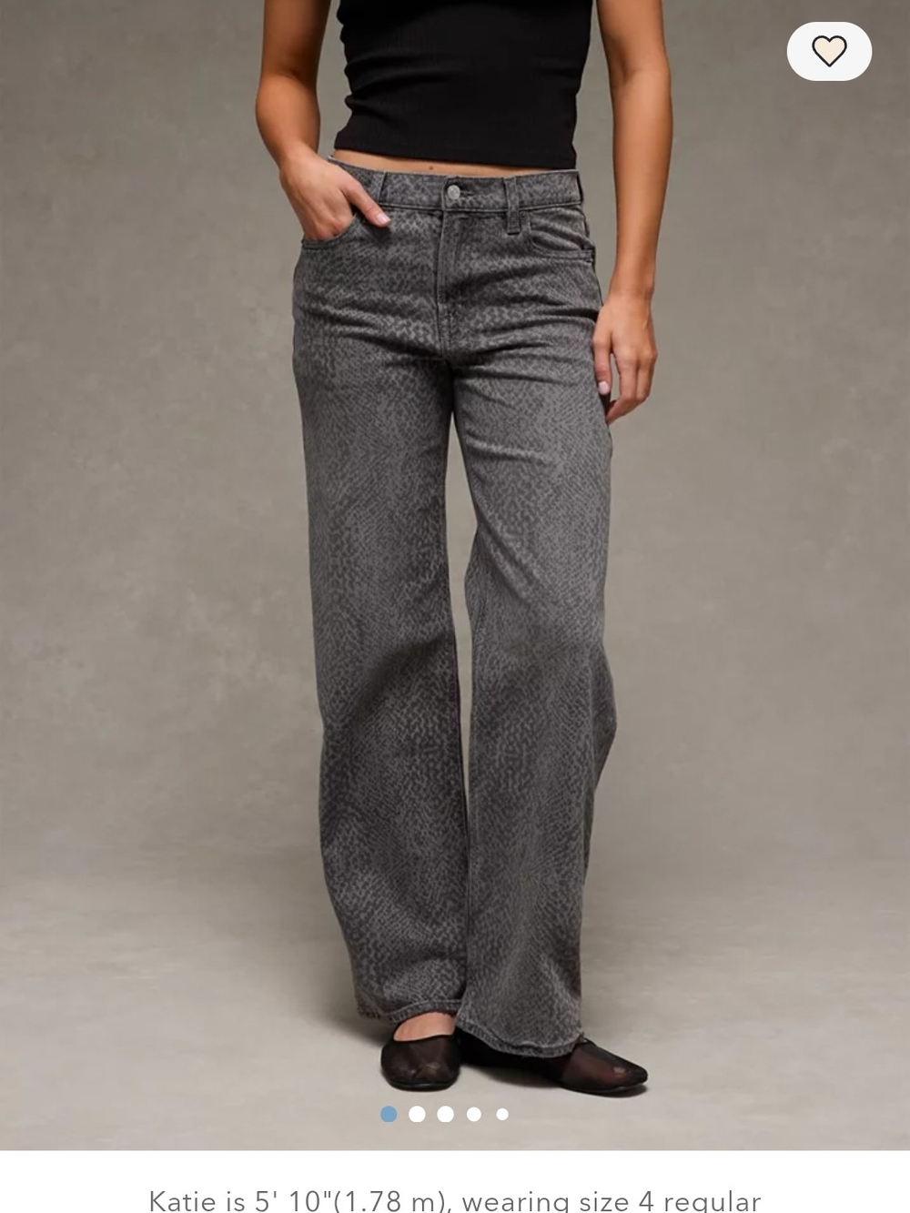 Wide Leg High-Rise Women's Jeans in Charcoal Gray